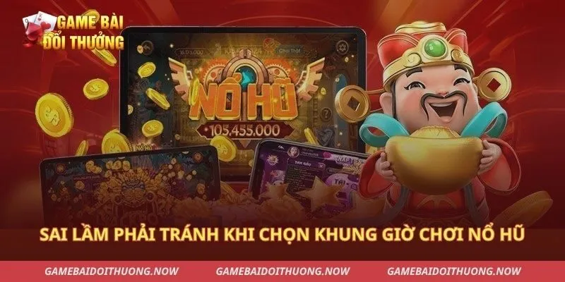 Sai lầm phải tránh khi chọn khung giờ chơi nổ hũ